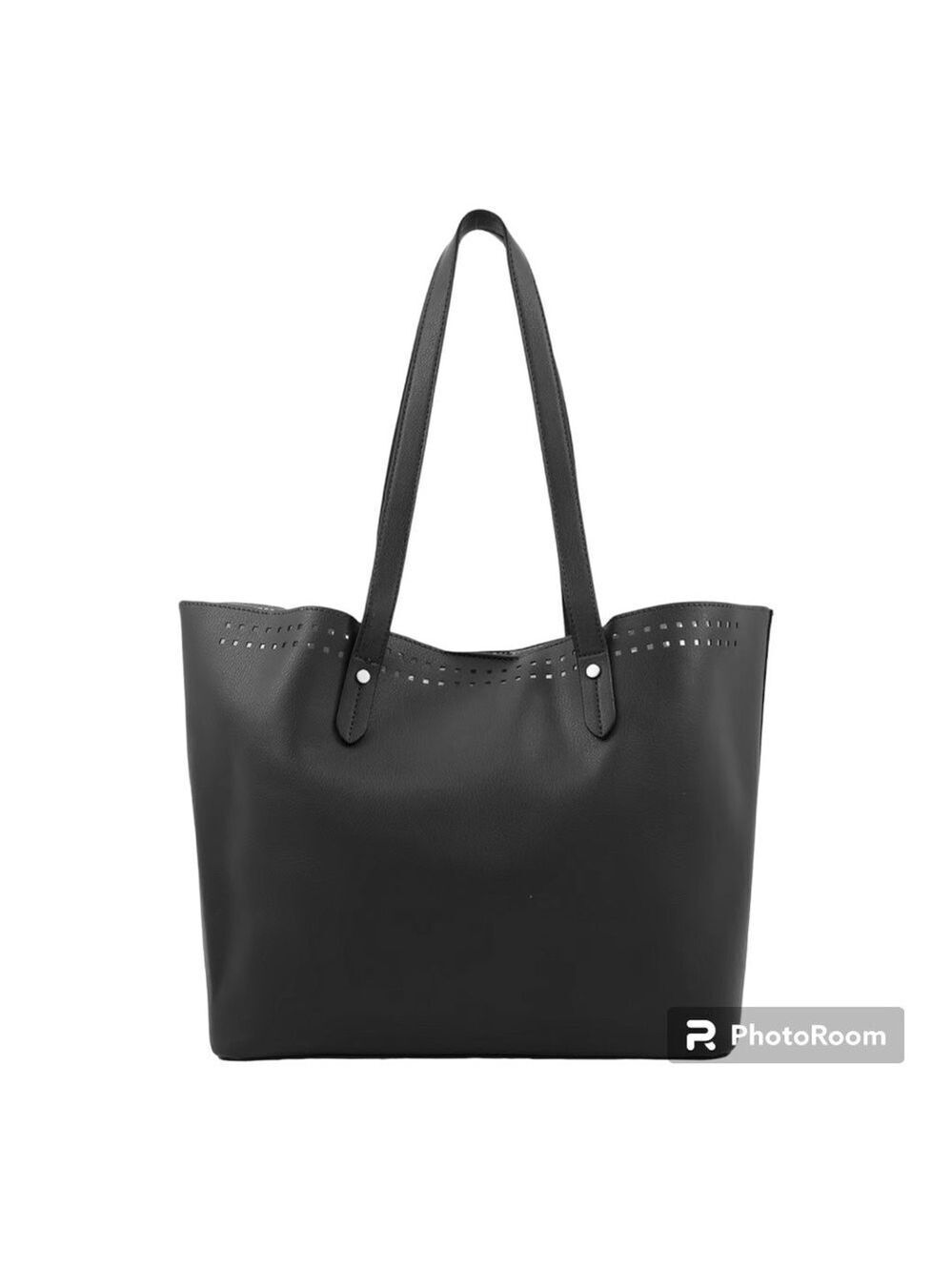 French Connection Talia 2 In 1 Tote Bag Black NWT - Picture 3 of 7